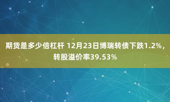 期货是多少倍杠杆 12月23日博瑞转债下跌1.2%，转股溢价率39.53%